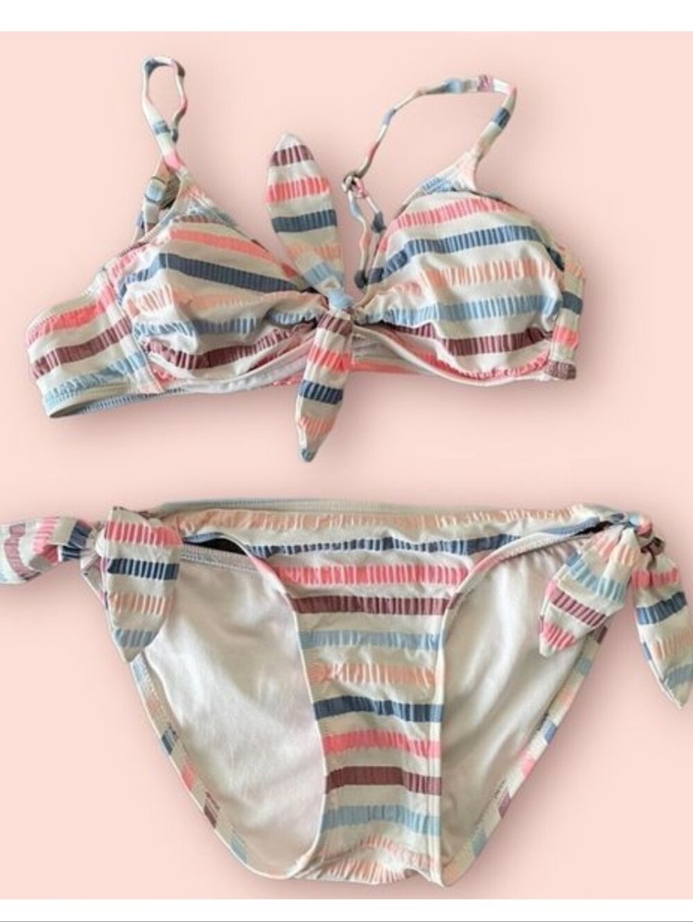 Pastel Striped Bikini